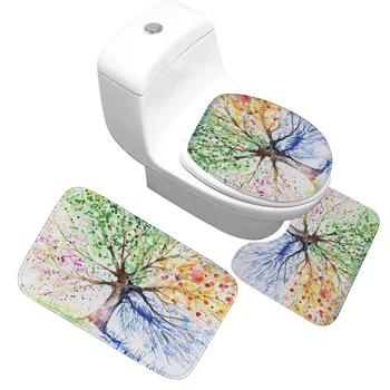 Honlaker Four Seasons Tree and Flamingo Bath Mat 3 Pieces/set Bathroom Decorative Toilet Cover Floor Mat Non-slip Bath Rug
Honlaker Four Seasons Tree and Flamingo Bath Mat 3 Pieces/set Bathroom Decorative Toilet Cover Floor Mat Non-slip Bath Rug