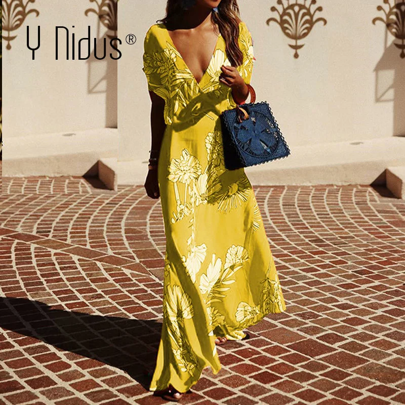 Y Nidus Summer Dress Women Maxi Beach Dresses 2019 Plus Size Sexy Deep V-Neck Floral Print Long Party Dress Boho Sundress 2XL
Y Nidus Summer Dress Women Maxi Beach Dresses 2019 Plus Size Sexy Deep V-Neck Floral Print Long Party Dress Boho Sundress 2XL