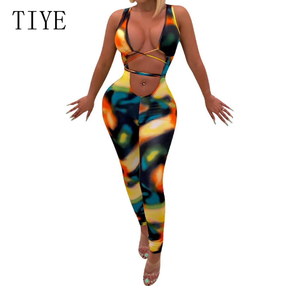 TIYE Sexy Bodycon Jumpsuit Romper Sleeveless Hollow Out Bodysuits Women V Neck Umbilical Elegant Retro Printed Overalls Pajacyki
TIYE Sexy Bodycon Jumpsuit Romper Sleeveless Hollow Out Bodysuits Women V Neck Umbilical Elegant Retro Printed Overalls Pajacyki