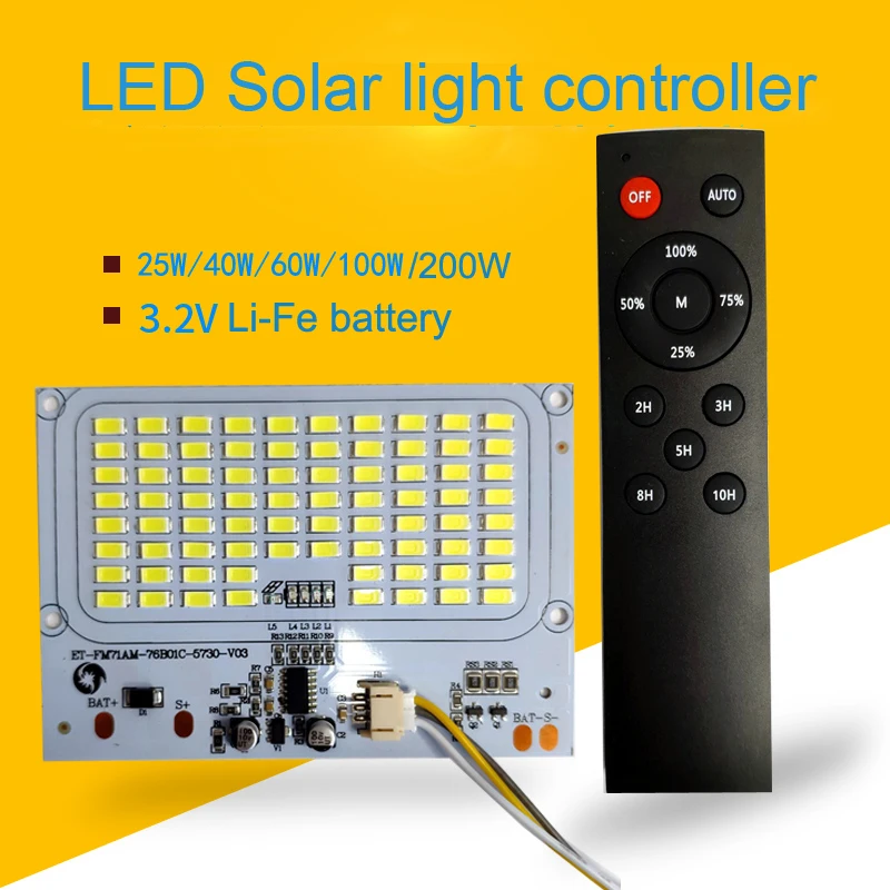 LED Solar Light Controller 20W 40W 60W 100W 200W Solar Smart Floodlights PCB Controller 32650 3.2V Remote Control Garden Lights
LED Solar Light Controller 20W 40W 60W 100W 200W Solar Smart Floodlights PCB Controller 32650 3.2V Remote Control Garden Lights