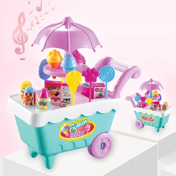 19pcs Plastic Ice Cream Candy Trolley Role Play Toys Set with LED Light Music for Kids Pretend Play Toys Birthday Christmas Gift 
19pcs Plastic Ice Cream Candy Trolley Role Play Toys Set with LED Light Music for Kids Pretend Play Toys Birthday Christmas Gift