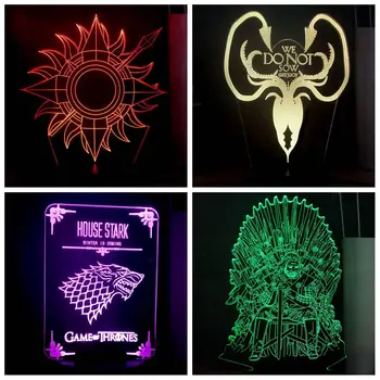 Game of Thrones 3D Visual Lamp Iron Throne House Sygil Kraken Multicolor USB Switch LED Night Light Table Lamp decor Kids Toys
Game of Thrones 3D Visual Lamp Iron Throne House Sygil Kraken Multicolor USB Switch LED Night Light Table Lamp decor Kids Toys