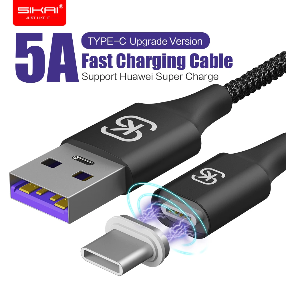 SIKAI 5A Quick Charging Cable USB C Data Cables for Huawei Mate 20 P20 Pro V20 Fast Charge QC 4.0 Cable Type C For Car Use
SIKAI 5A Quick Charging Cable USB C Data Cables for Huawei Mate 20 P20 Pro V20 Fast Charge QC 4.0 Cable Type C For Car Use