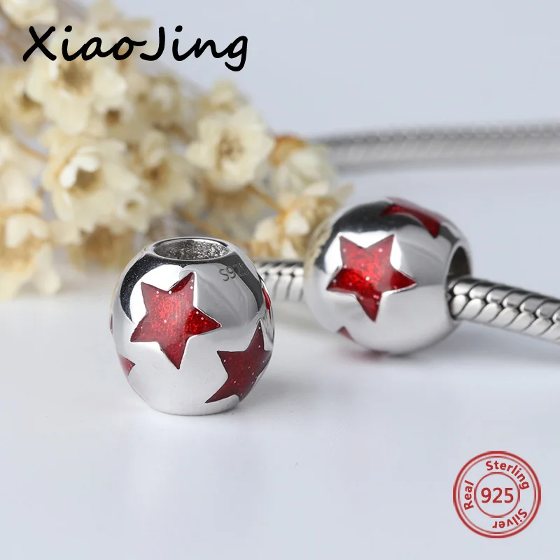 New arrival 925 Silver Charms Beads with red color Star enamel Fit Authentic European Bracelet diy Jewelry accessory Making Gift
New arrival 925 Silver Charms Beads with red color Star enamel Fit Authentic European Bracelet diy Jewelry accessory Making Gift