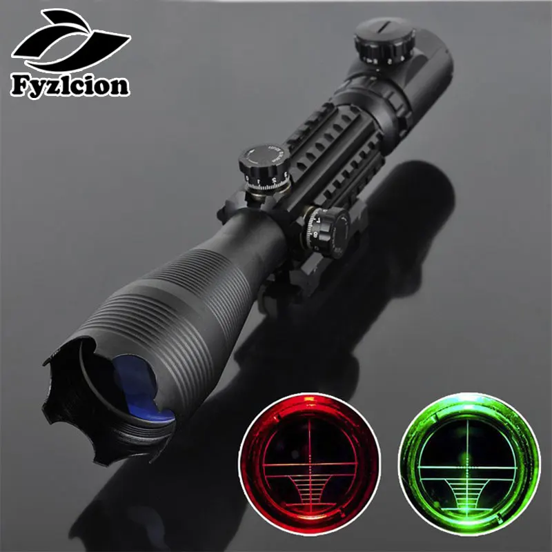 Hunting 4-16x50 Tactical Rifle scope Red Green Riflescope High Reflex Scope Optics Waterproof with 20MM Rail Mounts
Hunting 4-16x50 Tactical Rifle scope Red Green Riflescope High Reflex Scope Optics Waterproof with 20MM Rail Mounts
