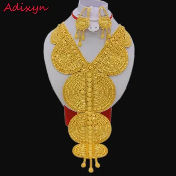 Big Size/Heavy Fashion Necklace/Earrings Jewelry Sets For Women Gold Color Arab/Ethiopian Jewelry Luxury Wedding Gifts
Big Size/Heavy Fashion Necklace/Earrings Jewelry Sets For Women Gold Color Arab/Ethiopian Jewelry Luxury Wedding Gifts