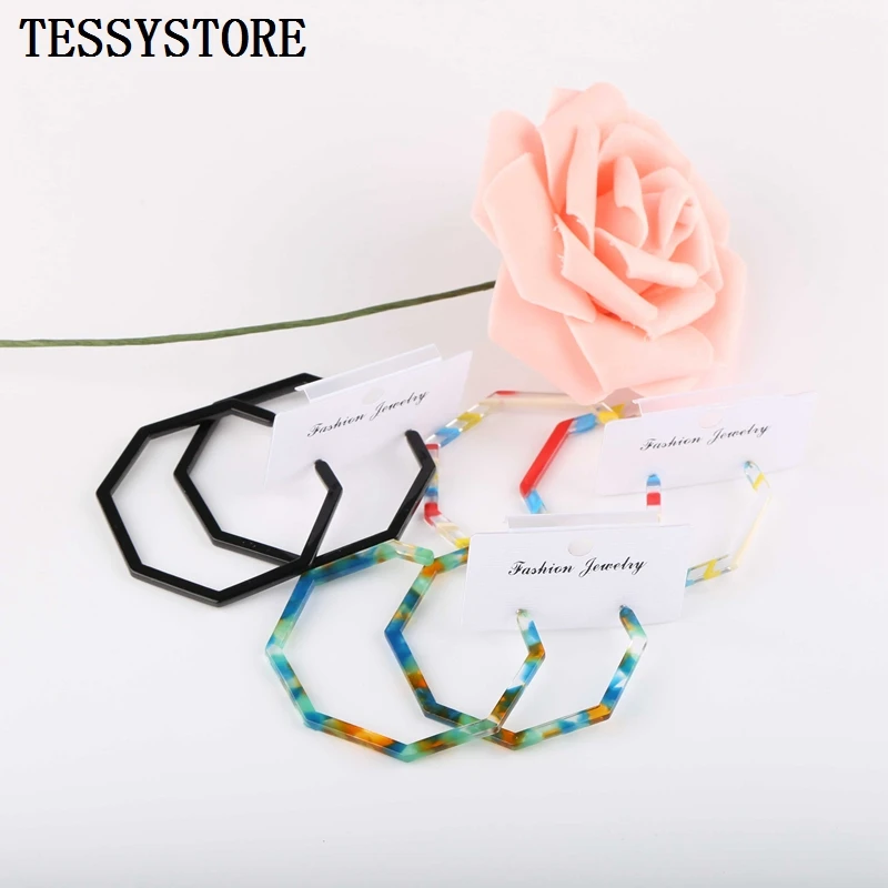 1Pair Fashion Big Circle Acetate Acrylic Earrings Octagonal Wave Irregular Acrylic Hoop Earrings For Girls Earrings Jewelry
1Pair Fashion Big Circle Acetate Acrylic Earrings Octagonal Wave Irregular Acrylic Hoop Earrings For Girls Earrings Jewelry