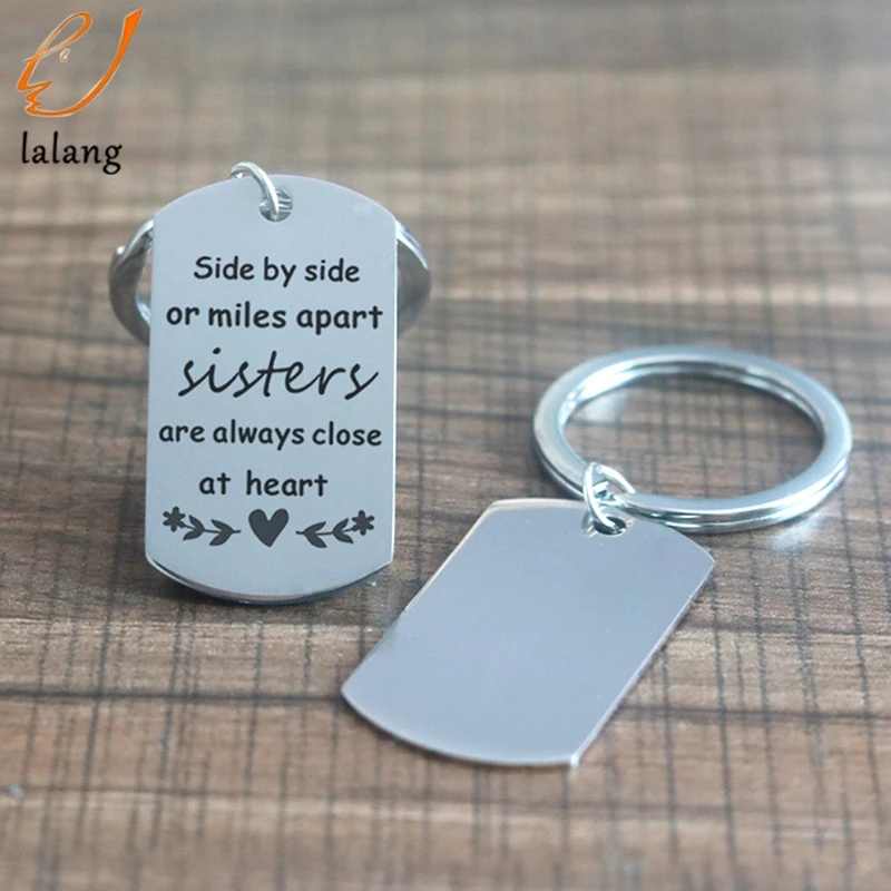 Letter "Side By Side Or Miles Apart Sisters Are Always Close At Heart"Pendant Key Chain Keyring Stainless Steel Friends Family
Letter "Side By Side Or Miles Apart Sisters Are Always Close At Heart"Pendant Key Chain Keyring Stainless Steel Friends Family