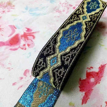 3.3cm 33mm 1-3/8' blue turquoise filigree metallic colorful rhombus ribbon costume trim laciness national jacquard webbing lace
3.3cm 33mm 1-3/8' blue turquoise filigree metallic colorful rhombus ribbon costume trim laciness national jacquard webbing lace