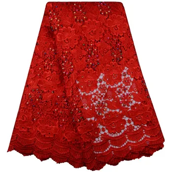 Red Hot Sales High Quality African Chemical Lace Fabric With Plenty Beaded Nigerian Guipure Wedding African Lace Fabrics F806
Red Hot Sales High Quality African Chemical Lace Fabric With Plenty Beaded Nigerian Guipure Wedding African Lace Fabrics F806