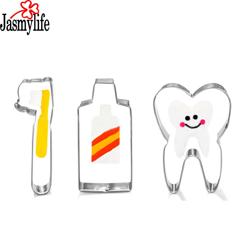 Toothbrush Toothpaste and Tooth cookie cutter Set stainless steel Biscuit Tools Baking 3pcs/set fondant decorating cutters
Toothbrush Toothpaste and Tooth cookie cutter Set stainless steel Biscuit Tools Baking 3pcs/set fondant decorating cutters