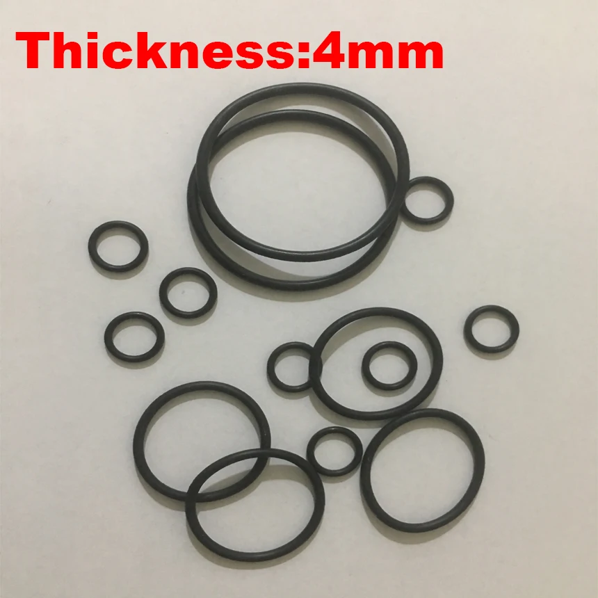 

40pcs 52x4 52*4 53x4 53*4 54x4 54*4 OD*Thickness Black NBR Nitrile Chemigum Rubber Oil Seal Grommet Washer O-Ring O Ring Gasket