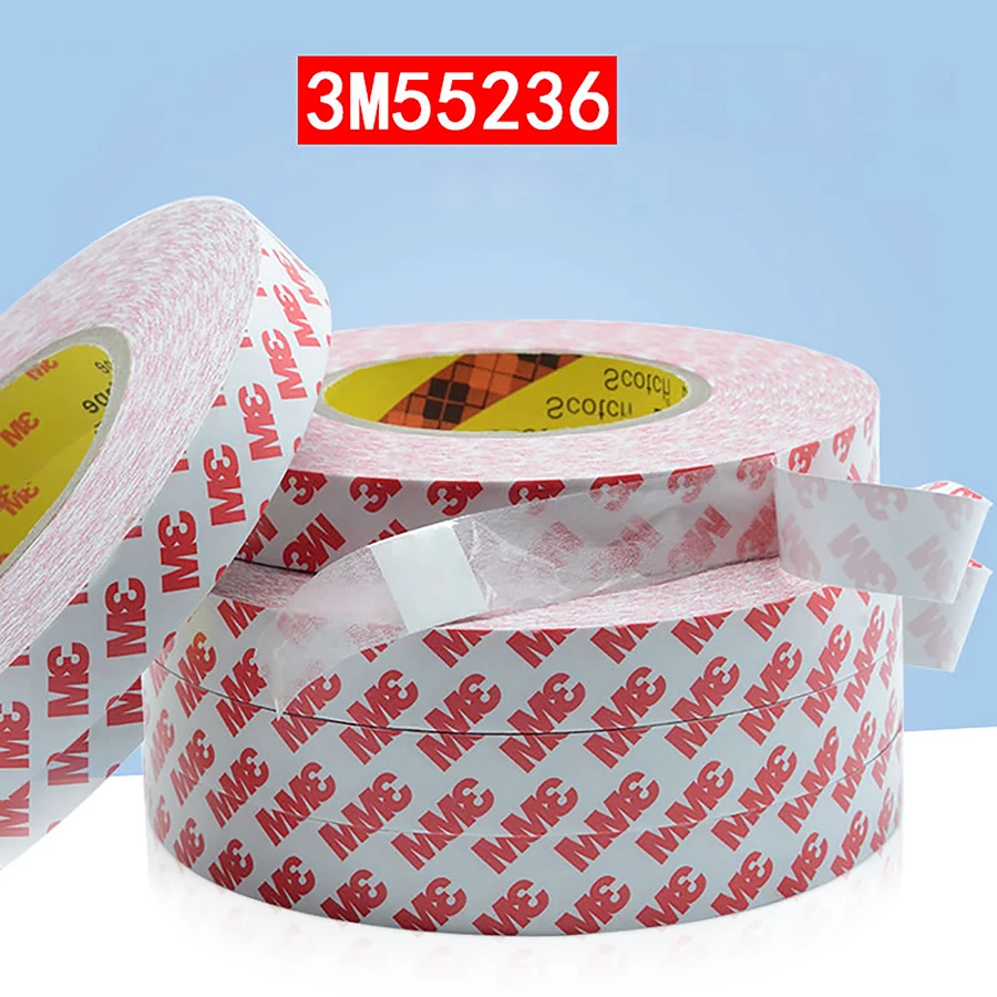 50M/Roll 3M 55236 Translucent Double Sided Adhesive Tape Strong Sticky High Temperature Tape Thickness 0.12mm
50M/Roll 3M 55236 Translucent Double Sided Adhesive Tape Strong Sticky High Temperature Tape Thickness 0.12mm