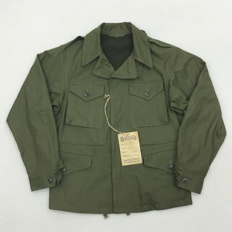 

BOB DONG US Army M-43 Field Jacket Vintage Men's Military Unifrom Army Green