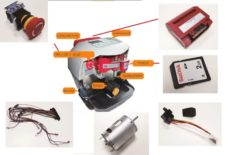 V8/X6 Machine Accessories Electrical connection cable Controller Box Memory Card Keyboard Displayer For V8 Key Cutting Machine
V8/X6 Machine Accessories Electrical connection cable Controller Box Memory Card Keyboard Displayer For V8 Key Cutting Machine