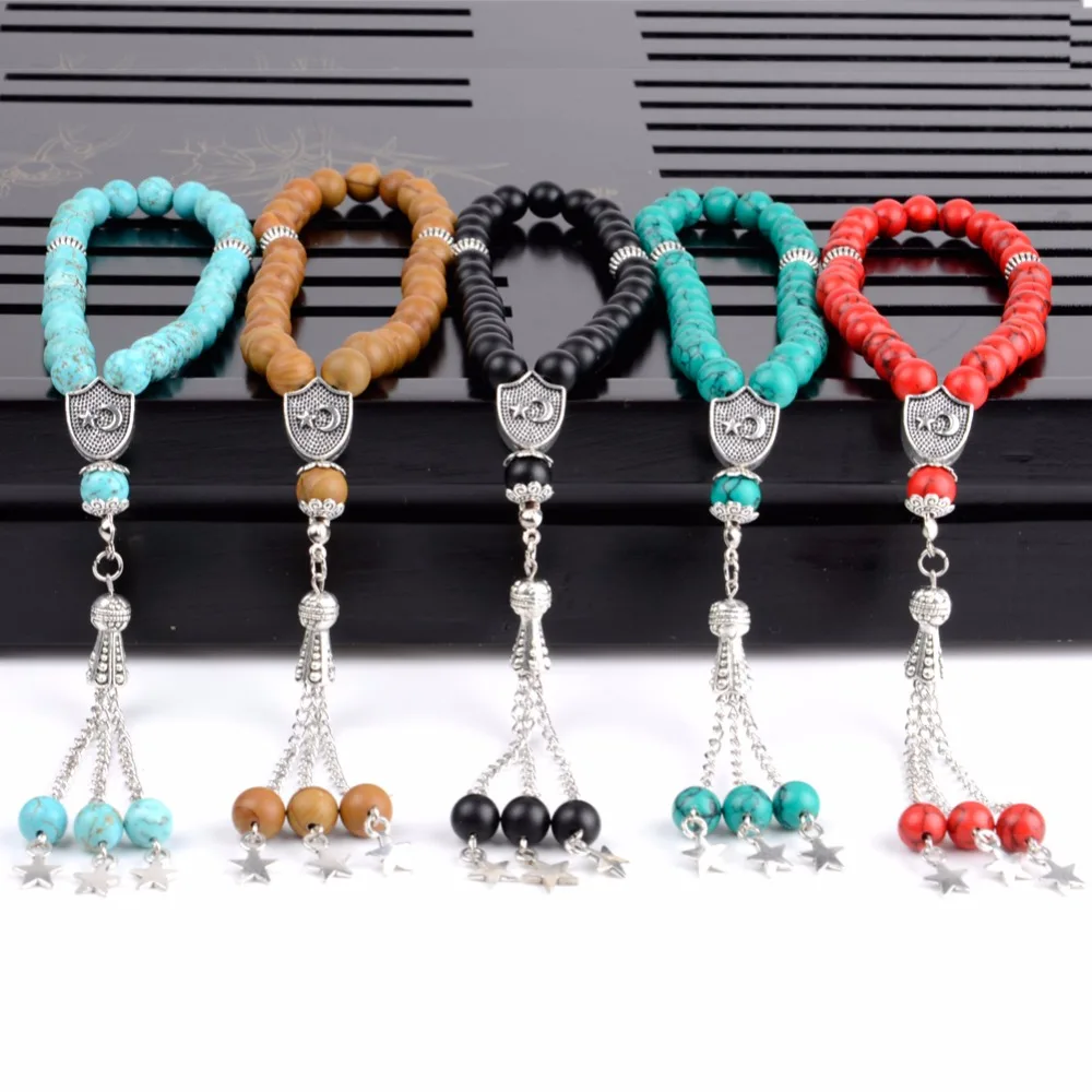 8mm Natural Stone Blue Turquoises 33 Prayer Beads Islamic Muslim Tasbih Allah Mohammed Rosary For Women Men Fashion Jewelry Gift
8mm Natural Stone Blue Turquoises 33 Prayer Beads Islamic Muslim Tasbih Allah Mohammed Rosary For Women Men Fashion Jewelry Gift