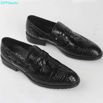 QYFCIOUFU 2019 Handmade tassel slip-on formal shoes Luxury Business Male crocodile shoes Genuine Leather Mens Oxford Dress Shoes
QYFCIOUFU 2019 Handmade tassel slip-on formal shoes Luxury Business Male crocodile shoes Genuine Leather Mens Oxford Dress Shoes