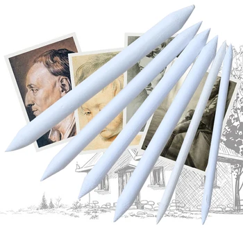 6pcs/set Blending Smudge Stump Stick Tortillon Sketch Art White Drawing Pen Tool Rice Paper for making shadows, dark areas
6pcs/set Blending Smudge Stump Stick Tortillon Sketch Art White Drawing Pen Tool Rice Paper for making shadows, dark areas