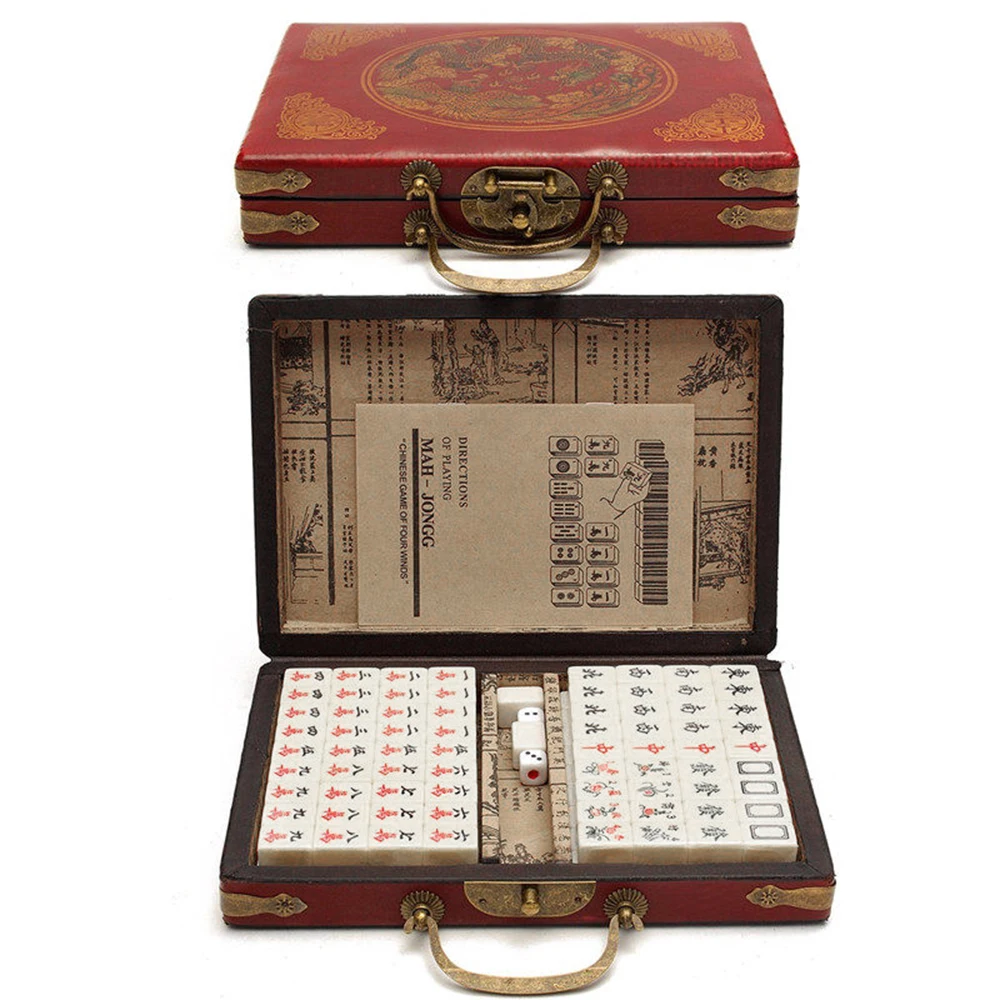 Portable Chinese Numbered Mahjong Set 144 Tiles Mah-Jong Set Chinese Toy with Box Party Gambling Game Board Game Entertainment
Portable Chinese Numbered Mahjong Set 144 Tiles Mah-Jong Set Chinese Toy with Box Party Gambling Game Board Game Entertainment