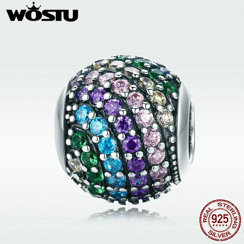 WOSTU Real 925 Sterling Silver Gradient Colorful Rainbow Charm Beads Fit Original Bracelet Pendant Fashion Jewelry Gifts DXC820
WOSTU Real 925 Sterling Silver Gradient Colorful Rainbow Charm Beads Fit Original Bracelet Pendant Fashion Jewelry Gifts DXC820