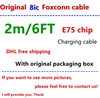 100pcs/lot 100% Genuine Original 2m/6ft 8ic E75 Chip Data USB charging cable for Foxconn iX XS MAX 8 7 6 With New packaging
100pcs/lot 100% Genuine Original 2m/6ft 8ic E75 Chip Data USB charging cable for Foxconn iX XS MAX 8 7 6 With New packaging