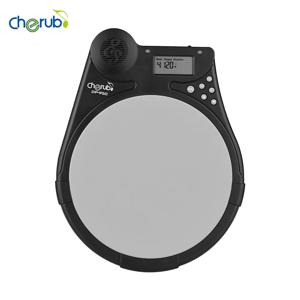 Cherub DP-950 Mute Drum Tutor Digital Drum Practice Pad with 9 Preset Drum Style 4Training Modes Metronome Function LCD Display
Cherub DP-950 Mute Drum Tutor Digital Drum Practice Pad with 9 Preset Drum Style 4Training Modes Metronome Function LCD Display
