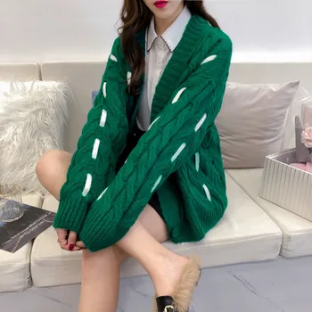 Autumn Winter Women Fashion Sweaters Solid Color Twistted Cardigans Chic Knitted Coats Loose Casual Warm Sweaters Jumpers
Autumn Winter Women Fashion Sweaters Solid Color Twistted Cardigans Chic Knitted Coats Loose Casual Warm Sweaters Jumpers