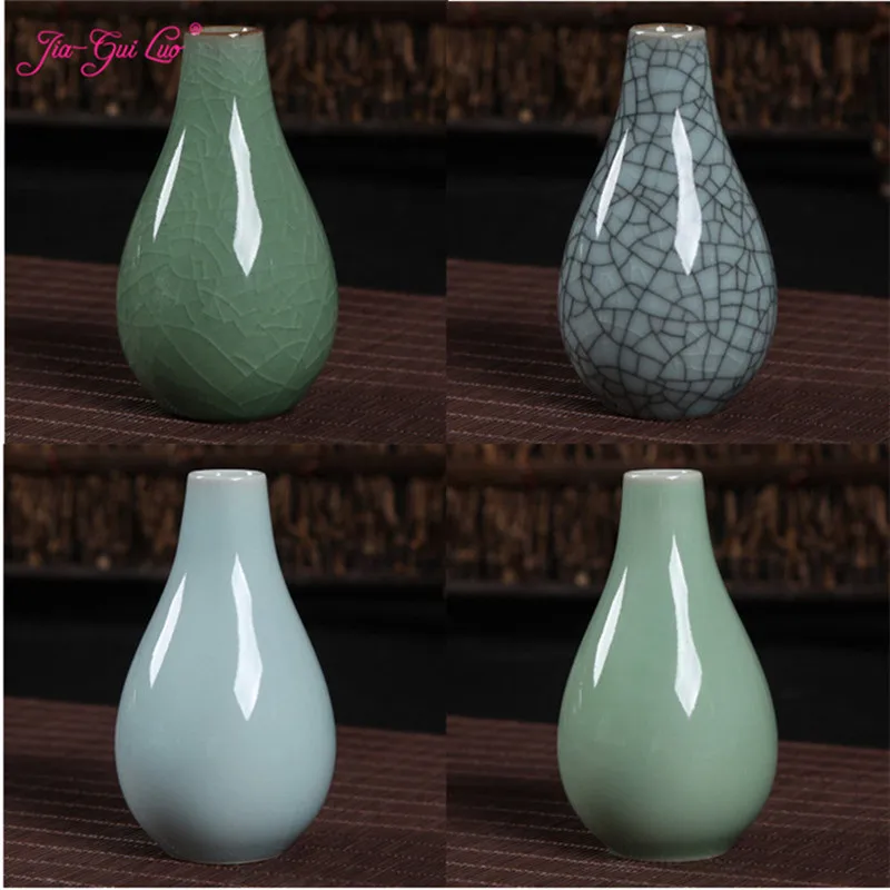 JIA-GUI LUO Ice crack Celadon creative decoration personality flower home decoration water culture flower ceramic vase C050
JIA-GUI LUO Ice crack Celadon creative decoration personality flower home decoration water culture flower ceramic vase C050