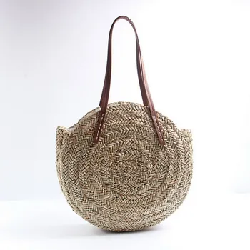 Large Capacity Handmade Straw Bags Cotton Summer PU LeatherBeach Bag Kniting Handbag Ladies Circular Straw Bag Wrapped Bag Bolso
Large Capacity Handmade Straw Bags Cotton Summer PU LeatherBeach Bag Kniting Handbag Ladies Circular Straw Bag Wrapped Bag Bolso