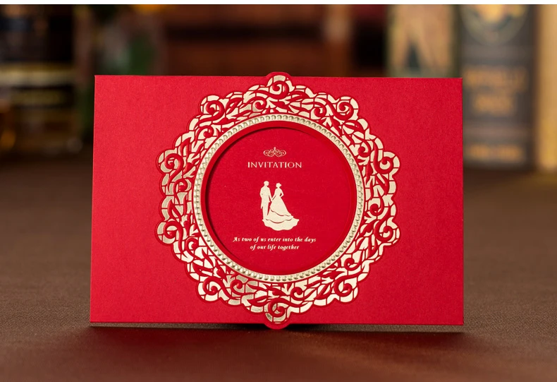 New Release ! High Quality Wedding Invitation Cards 188*133mm Red With Gold Bronzing Pattern Printing Free
New Release ! High Quality Wedding Invitation Cards 188*133mm Red With Gold Bronzing Pattern Printing Free