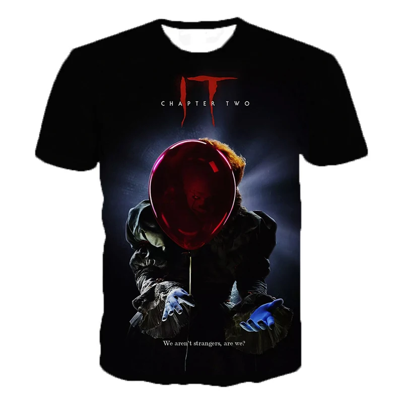 Horror Movie It: Chapter Two 3D T-shirts Men Women Summer Personality Tee Thriller Movie Clown Joker Print Casual T Shirt Tops
Horror Movie It: Chapter Two 3D T-shirts Men Women Summer Personality Tee Thriller Movie Clown Joker Print Casual T Shirt Tops