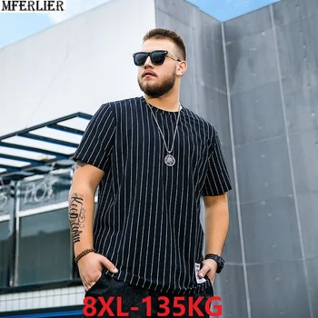 MFERLIER summer men striped t-shirts short sleeve letter high street plus size big 5XL 6XL 7XL 8XL mens tees 50 52 54 black tops
MFERLIER summer men striped t-shirts short sleeve letter high street plus size big 5XL 6XL 7XL 8XL mens tees 50 52 54 black tops