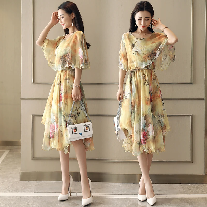 2019 Women Summer Dress Bohemian Sweet Casual Beach Dresses Korean Elegant flowers Dress
2019 Women Summer Dress Bohemian Sweet Casual Beach Dresses Korean Elegant flowers Dress