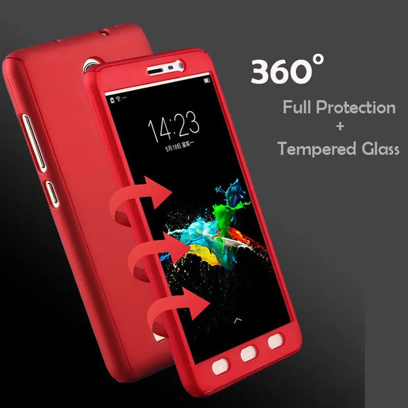 

360 Full Body Protection Case For Xiaomi Redmi Note 4 X 4X Pro Hybrid Phone Cover On Xiomi Note4x Global Version +Tempered Glass