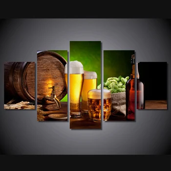 Frameless Wall Pictures For Living Room 5Pcs Beer Barrel Bottle Hop Malt Home Decor Modular Pictures Top-rated Canvas Painting
Frameless Wall Pictures For Living Room 5Pcs Beer Barrel Bottle Hop Malt Home Decor Modular Pictures Top-rated Canvas Painting