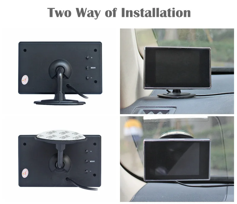 DIYSECUR 3.5 "TFT LCD شاشة الرؤية الخلفية للسيارة شاشة الرؤية الخلفية لوقوف السيارات مع مدخلات فيديو 2CH 4 DIYSECUR 3.5 "TFT LCD شاشة الرؤية الخلفية للسيارة شاشة الرؤية الخلفية لوقوف السيارات مع مدخلات فيديو 2CH