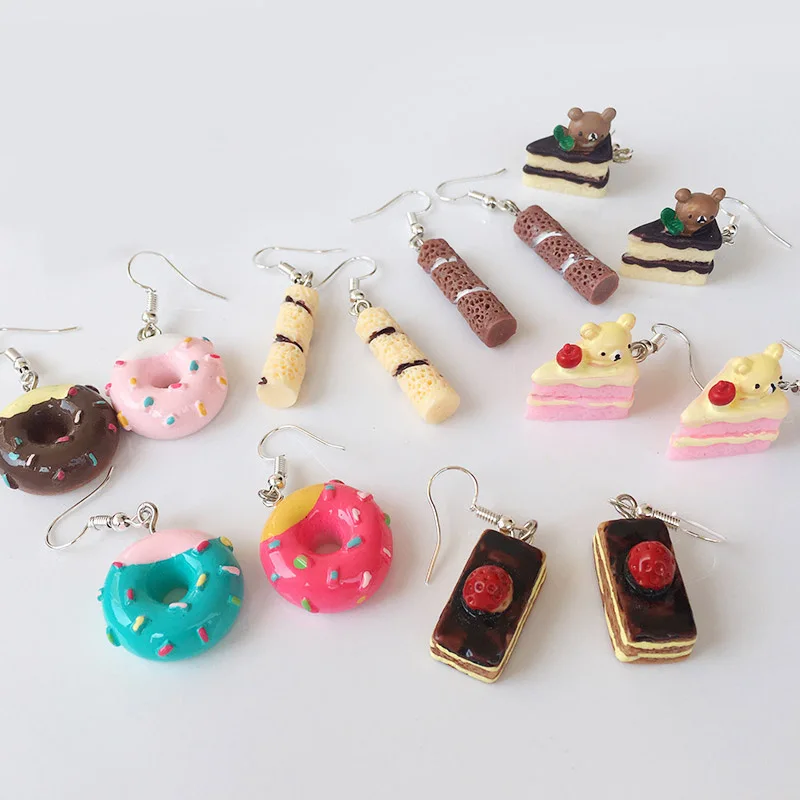 Fashion Candy Color Cute Food Earrings for women Handmade Drop Earrings Girls Cartoon Valentines Gift Donuts cake
Fashion Candy Color Cute Food Earrings for women Handmade Drop Earrings Girls Cartoon Valentines Gift Donuts cake