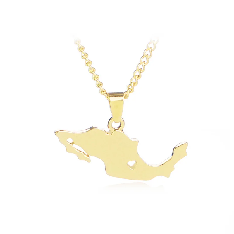 Simple Fashion Necklace & Pendant Men Women Map Pendant Necklace Gold Chain Choker Jewelry Gifts Map Of Mexico collares
Simple Fashion Necklace & Pendant Men Women Map Pendant Necklace Gold Chain Choker Jewelry Gifts Map Of Mexico collares