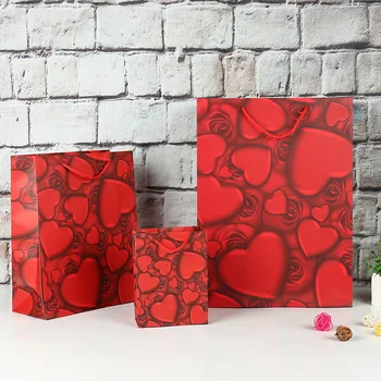 12 Pcs/lot Gift Bags With Handles Multi-function High-end Red Heart Pattern Paper Bags Recyclable Environmental Protection Bag
12 Pcs/lot Gift Bags With Handles Multi-function High-end Red Heart Pattern Paper Bags Recyclable Environmental Protection Bag
