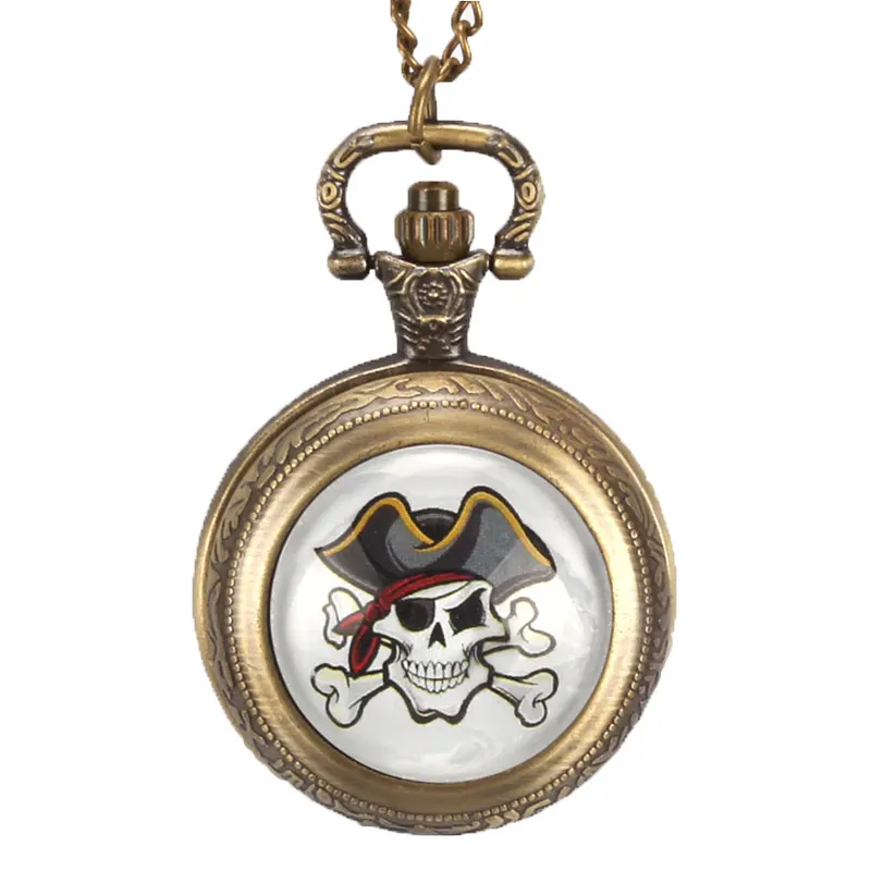 Fashion Copper Pirates of the Caribbean Awesome Skull Quartz Pocket Watch Mens Boys Necklace Pendant Gifts reloj de bolsillo
Fashion Copper Pirates of the Caribbean Awesome Skull Quartz Pocket Watch Mens Boys Necklace Pendant Gifts reloj de bolsillo