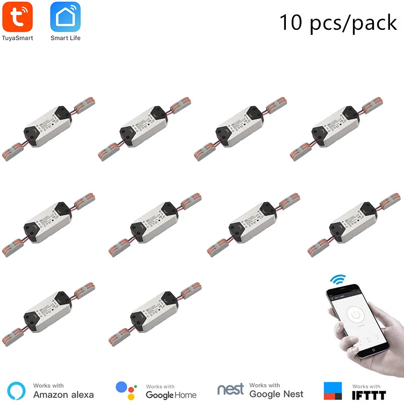 TuyaSmart 10 pieces wireless smart WIFI breaker DIY smart switch for home automation WIFI breaker alexa compatible
TuyaSmart 10 pieces wireless smart WIFI breaker DIY smart switch for home automation WIFI breaker alexa compatible