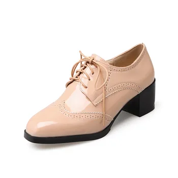 Early spring shoes 19 years new fashion square thick with high size and size 32-47 lace-up shoes wet
Early spring shoes 19 years new fashion square thick with high size and size 32-47 lace-up shoes wet