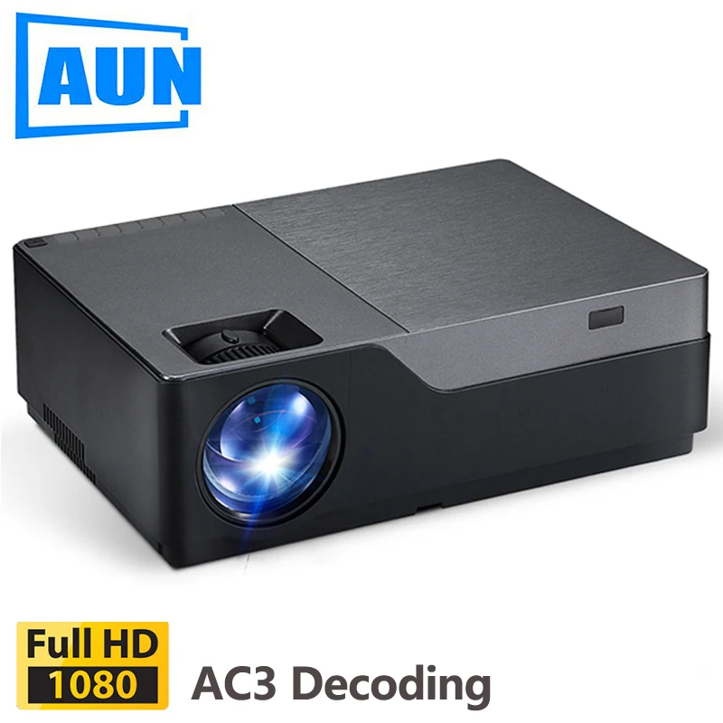 

AUN Full HD Projector M18,1920x1080P,5500 Lumens.LED Projector Home Theater.300 Inch Video Beamer,Support AC3(Optional Android)