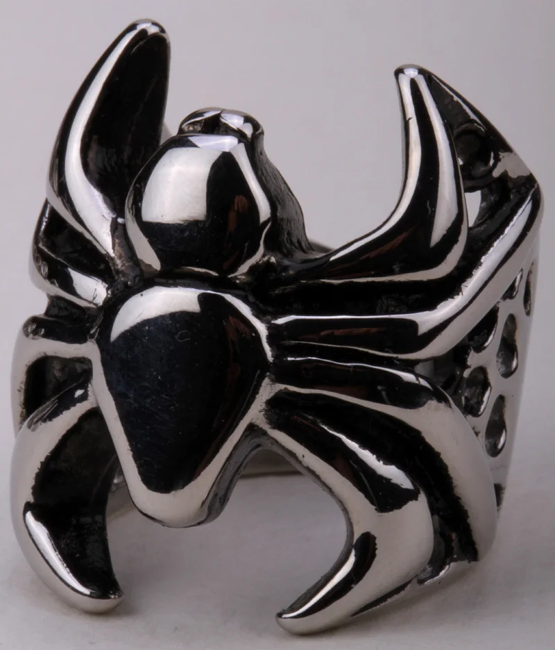Big spider ring for men kids stainless steel 316L biker punk rock party jewelry animal 2015 fashion silver tone SR32 wholesale
Big spider ring for men kids stainless steel 316L biker punk rock party jewelry animal 2015 fashion silver tone SR32 wholesale