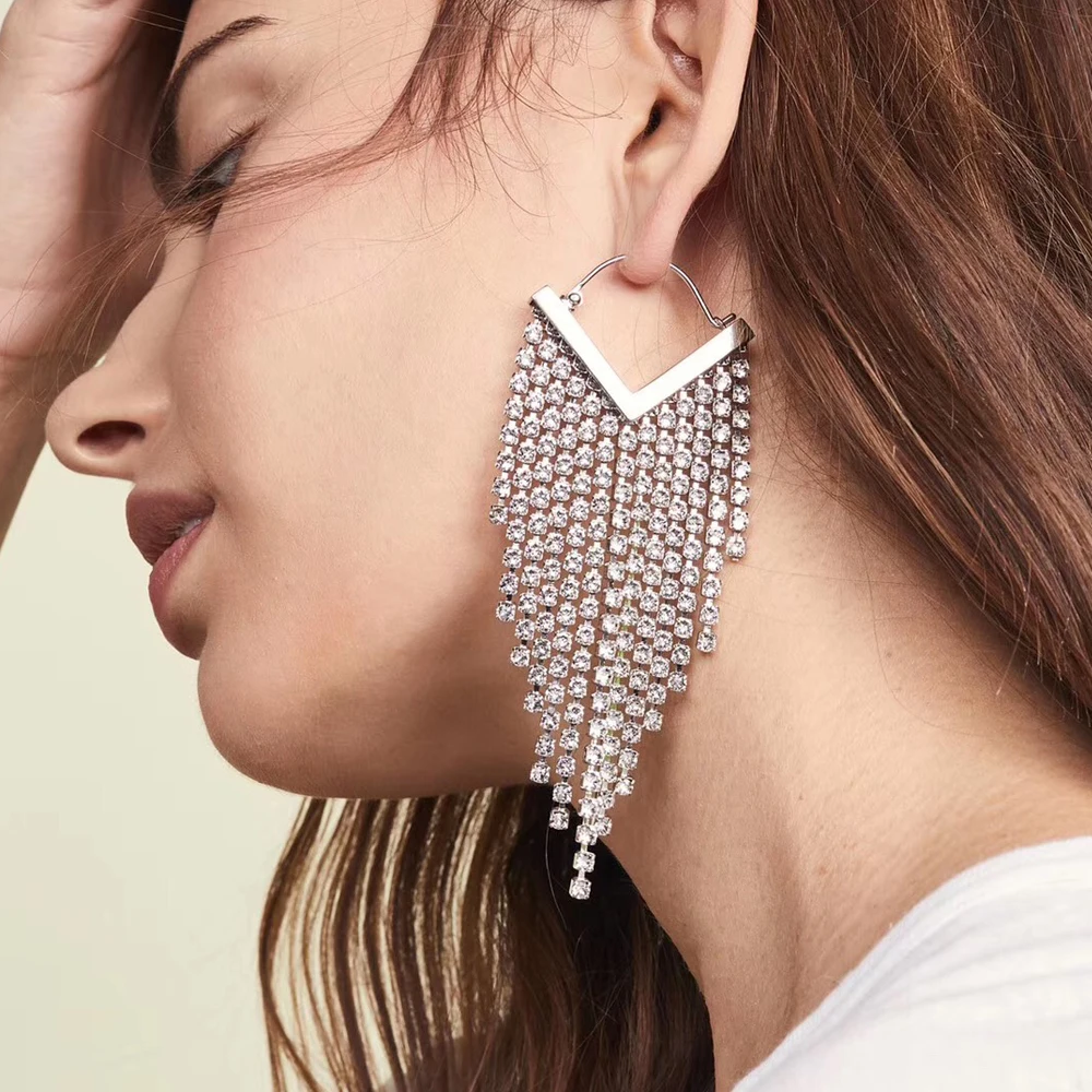 Vodeshanliwen Fashion Bohemian Rhinestone Tassel Earrings For Women Vintage Geometric Statement Long Earrings 2019 New Jewelry
Vodeshanliwen Fashion Bohemian Rhinestone Tassel Earrings For Women Vintage Geometric Statement Long Earrings 2019 New Jewelry