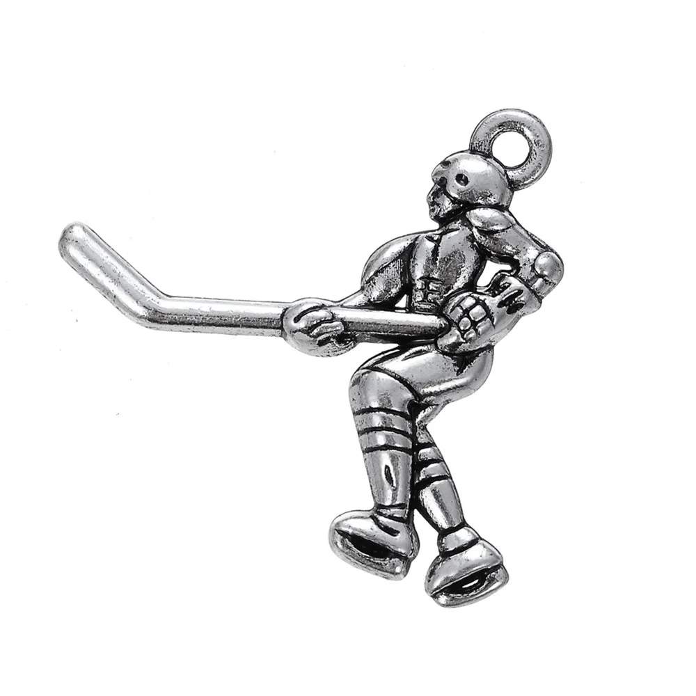 10pcs Charms Hockey Player Sport 26.5x26.5mm Antique Silver Pendant Hockey Player Sport Charms For Jewelry Making
10pcs Charms Hockey Player Sport 26.5x26.5mm Antique Silver Pendant Hockey Player Sport Charms For Jewelry Making
