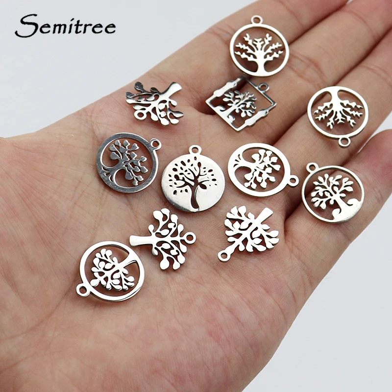 Semitree 10pcs Mixed Stainless Steel Life Tree Charms Pendant DIY Necklace Bracelet Jewelry Making Handmade Crafts Accessories
Semitree 10pcs Mixed Stainless Steel Life Tree Charms Pendant DIY Necklace Bracelet Jewelry Making Handmade Crafts Accessories