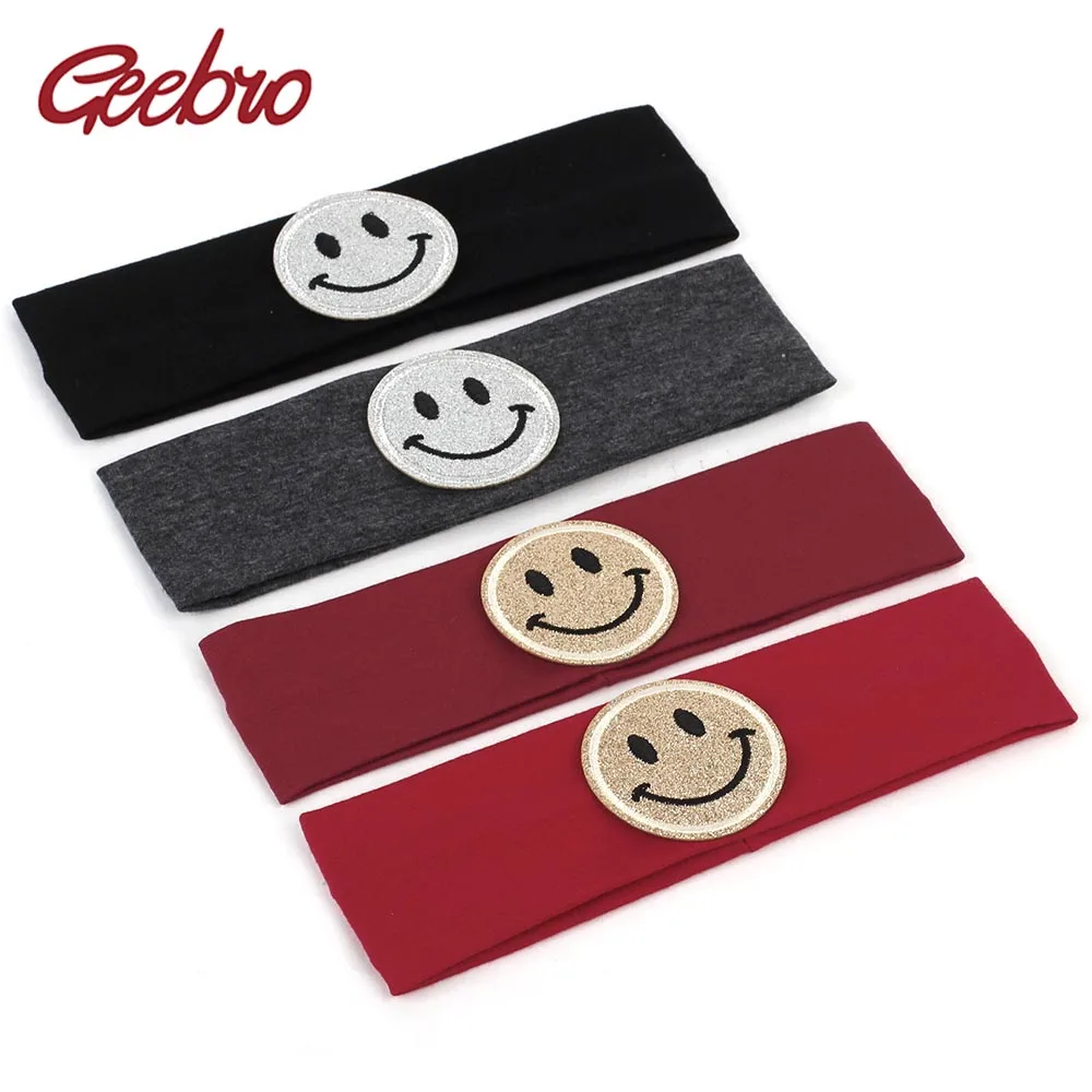 Geebro Children Headband Smiling Face Hairbands Cotton Solid Headwear For Girls Kids Fashion Handmade Hair Accessories DT722
Geebro Children Headband Smiling Face Hairbands Cotton Solid Headwear For Girls Kids Fashion Handmade Hair Accessories DT722