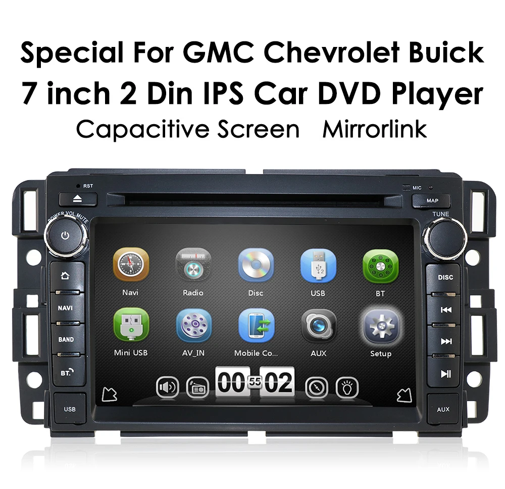 Perfect Ossuret 7Inch Touch Screen Car DVD Radio Stereo FOR GMC Chevy Silverado 1500 2012 GMC Sierra 2011 2010 FM/AM Radio Receiver GPS 0