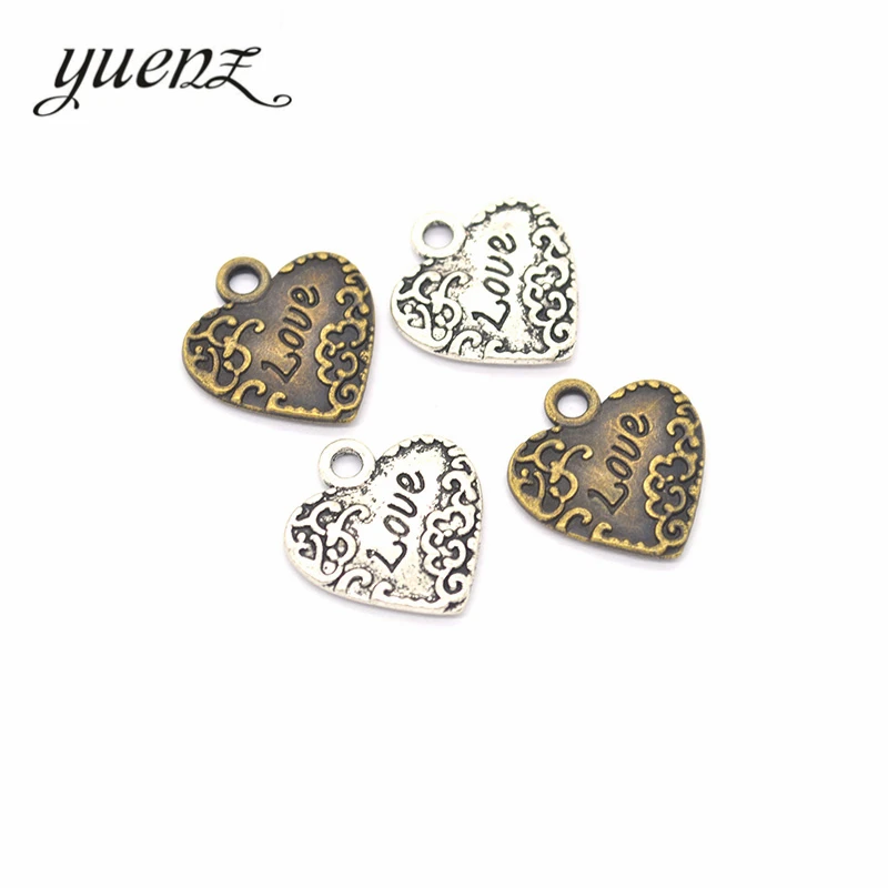 YuenZ 10pcs 2 colour Antique Silver color Alloy Heart Charms Jewelry Making Findings Crafts Accessories Gifts 19*18mm A03
YuenZ 10pcs 2 colour Antique Silver color Alloy Heart Charms Jewelry Making Findings Crafts Accessories Gifts 19*18mm A03
